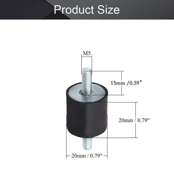 Rubber Vibration Isolator Mount Male Anti M3 M5 M6 Car Bobbin Isolator Damperm