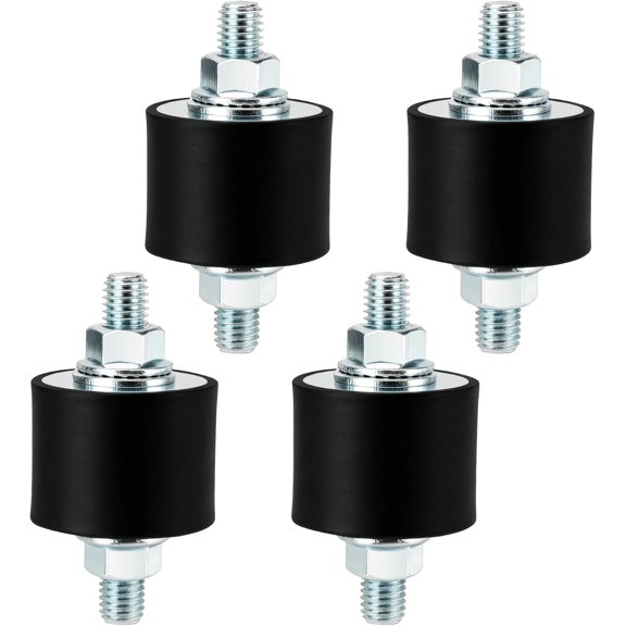 Rubber Vibration Isolator Mounts, 40 x 30mm Shock Absorber Rubber Mounts, with M10 x 23mm Studs 4 Pcs