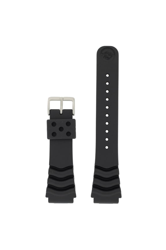 Rubber Watch Band Curved Line 22mm For Divers Model