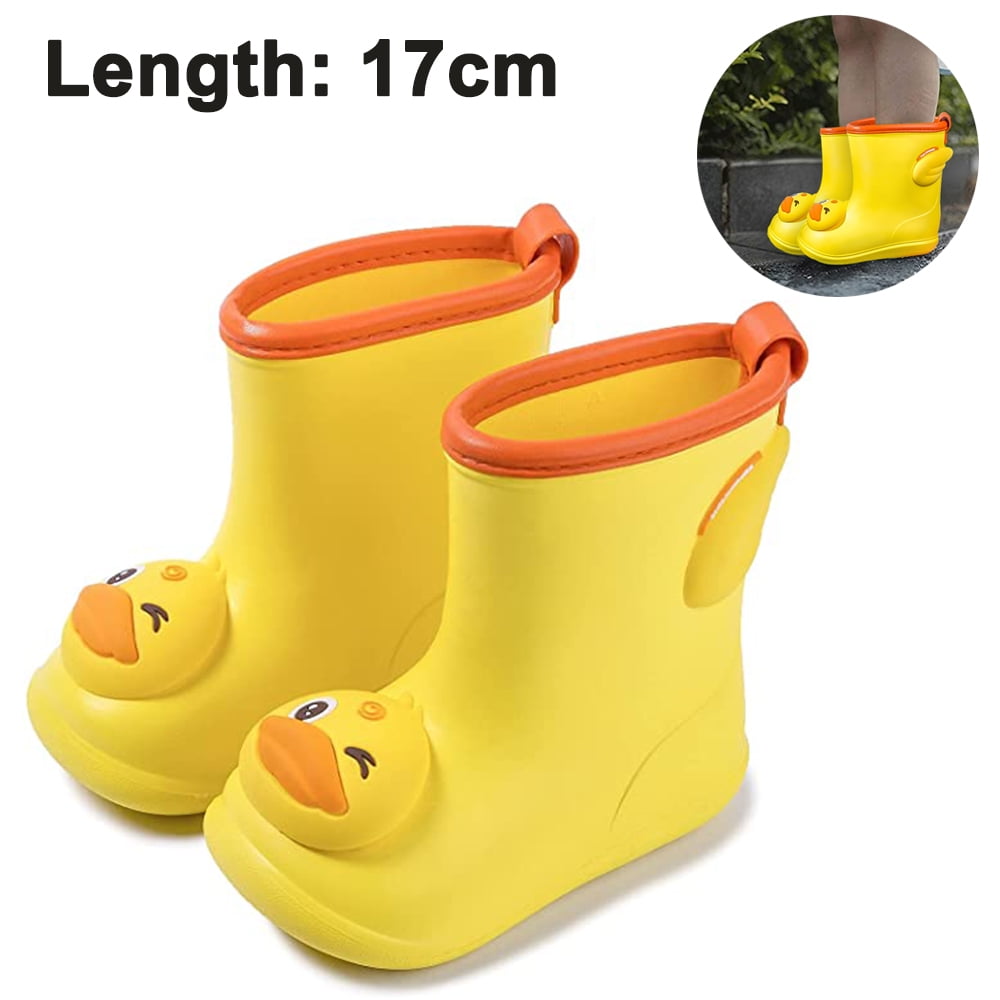 Rubber Waterproof Rain Boots with Easy On Handles Non Slip Durable