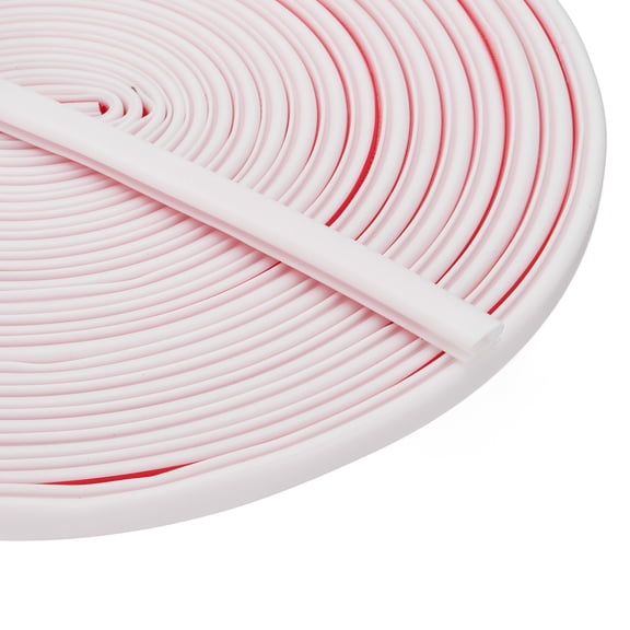 Rubber Weather Stripping Door Seal Strip Self-Adhesive Door Insulation Weather Strip Soundproofing D Shape Seal White 39Ft