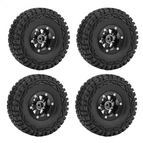 Rubber Wheel Tires Metal Wheel for Front & Rear 4PCS Accessories of 1/10 Scaled Hobby R/C