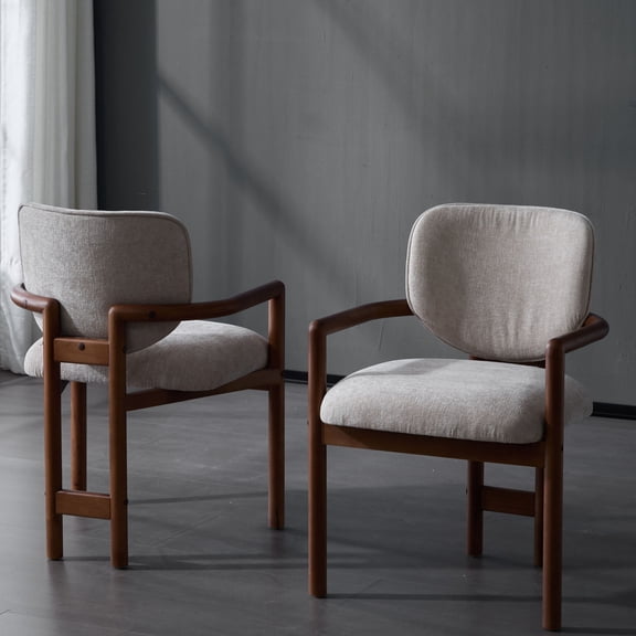 Rubber Wood Arm Chairs, 6 - step Assembly / Enjoyable Dining Experience