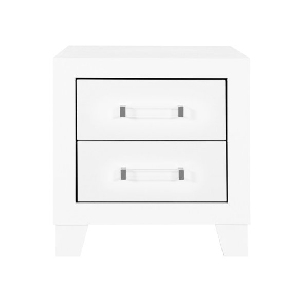 Rubber Wood Base - Sleek Facade - Bedroom Space - Practical Nightstand