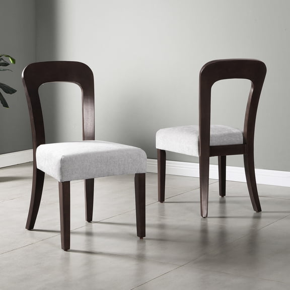 Rubber Wood Legs Dining Chairs / Support 330 LBS Weight Capacity