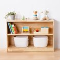 Rubber Wood Montessori Shelf and Toy Storage 35.4" L Solid Wood