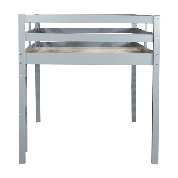 Rubber Wood Twin Loft Bed with Versatile Storage / Modern Style for Any Bedroom