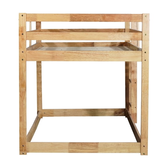 Rubber Wood and Plywood Twin over Twin Loft Bed | High Guard Rails for Safety, Easy Assembly for Quick Setup