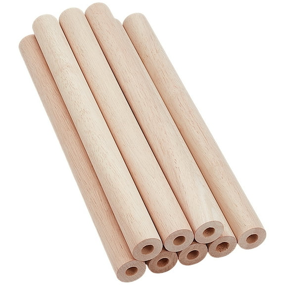 Rubber Wooden Pipe Tubular PeachPuff 300x25mm Hole: 10mm