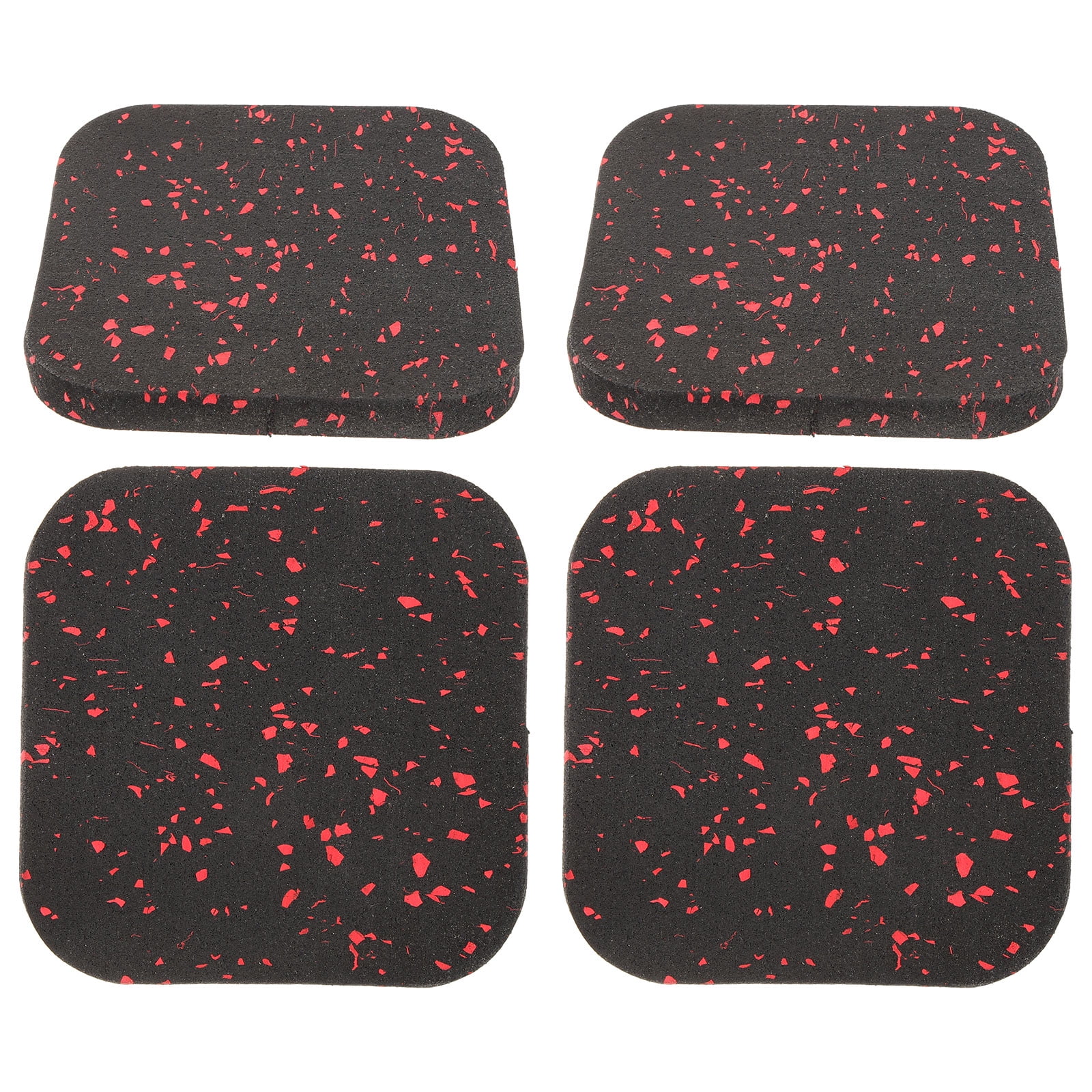 Rubber Workout Mats for Gym Carpet Treadmill 4 Pcs Sound Insulation