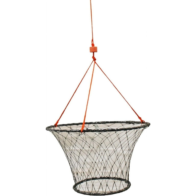 Rubber Wrapped Steel Ring Crab Trap (Size:Ø30) With 50' Rope And The Bait  Cage (CT88+27093) (CT88) 