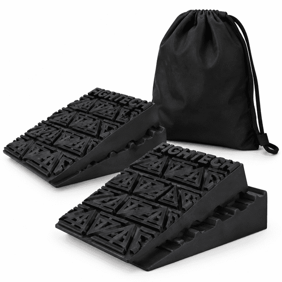 Rubber Yoga Squat Wedge Blocks, Set of 4, For Heel Elevated Workouts