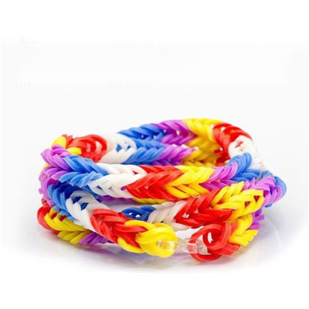 Rubber band bracelet weaving diy rainbow loom DIY weaving color