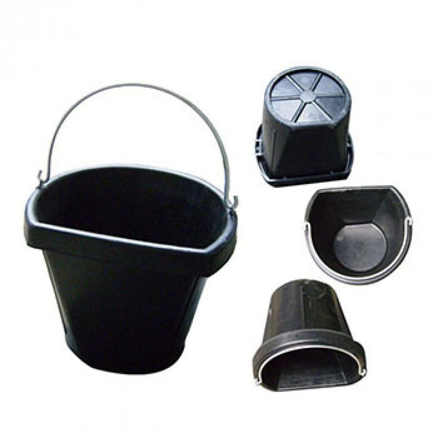 Rubber bucket , black color,18QTS,1pc/normal package with color label