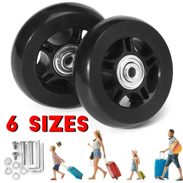 Rubber caster silent luggage wheel trolley case wheel suitcase bearing