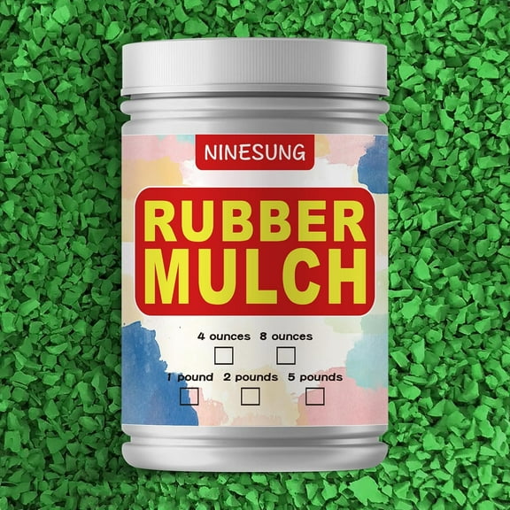 Rubber plastic film particles floor mat material Rubber particles are used in landscaping, outdoor parks, schools, sports tennis courts, running tracks, playgroundsDark Green-2LB