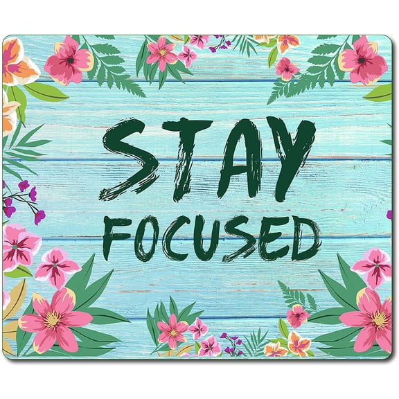 Rubber with Cloth Mouse Pad Customization Mouse Pad Rectangle Flower Pattern 20x24x0.3cm for DIY