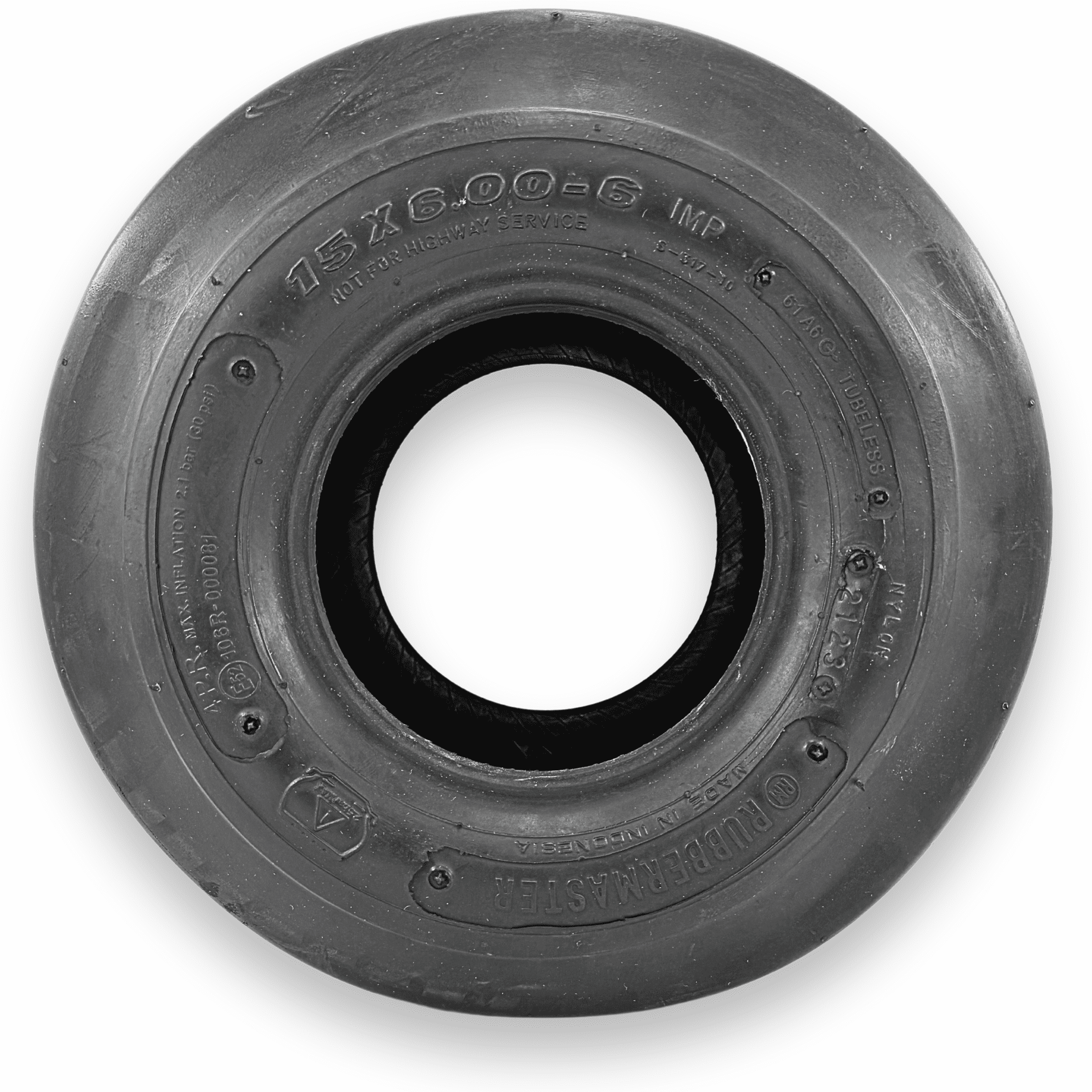 RubberMaster 15x6.00-6 Rib 4 Ply Tubeless - Walmart.com