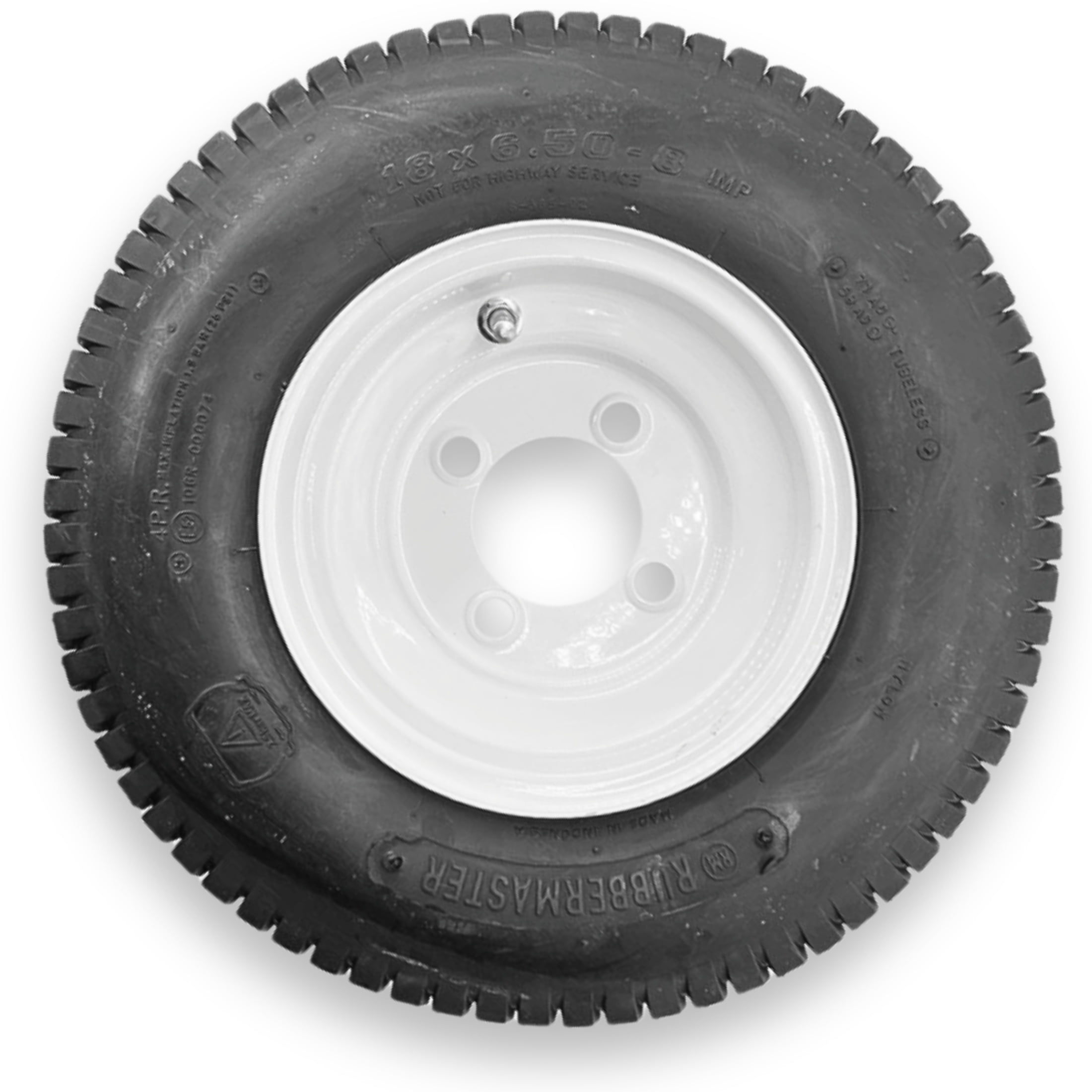 RubberMaster 18x6.50-8 4 Ply Turf Tire and 4 on 4 Stamped - Walmart.com
