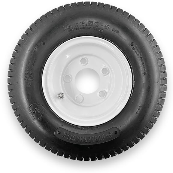 RubberMaster 18x6.50-8 4 Ply Turf Tire and 5 on 4.5 Stamped