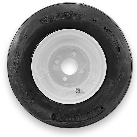 RubberMaster 18x8.50-8 4 Ply Rib Tire and 4 on 4 Stamped