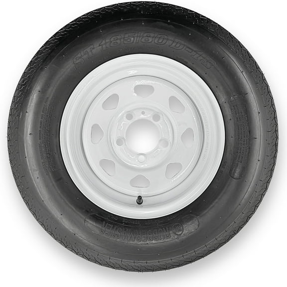 RubberMaster C78-13 (ST185/80D13) 6 Ply Highway Rib Tire and 5 on 4.5 Eight Spoke