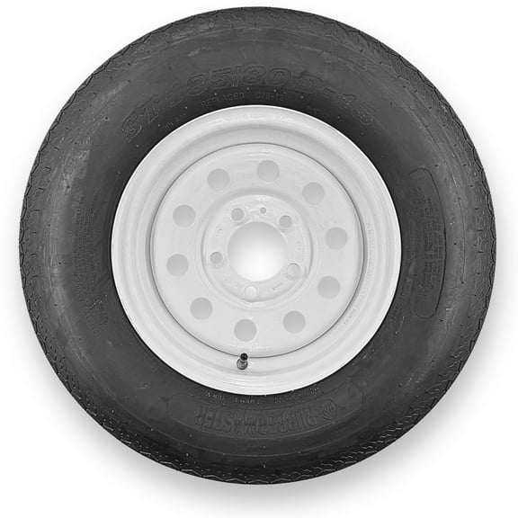 RubberMaster C78-13 (ST185/80D13) 6 Ply Highway Rib Tire and 5 on 4.5 Modular