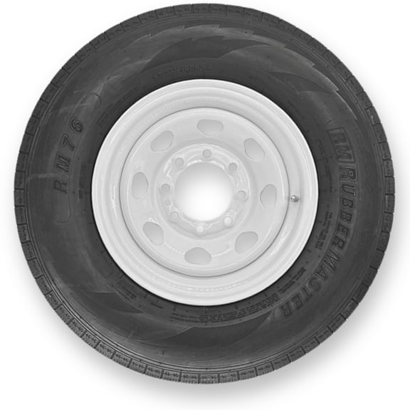 RubberMaster ST235/80R16 10 Ply Highway Rib Tire and 8 on 6.5 Eight Spoke