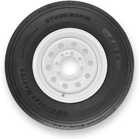 RubberMaster ST235/85R16 14 Ply Highway Rib Tire and 8 on 6.5 Modular