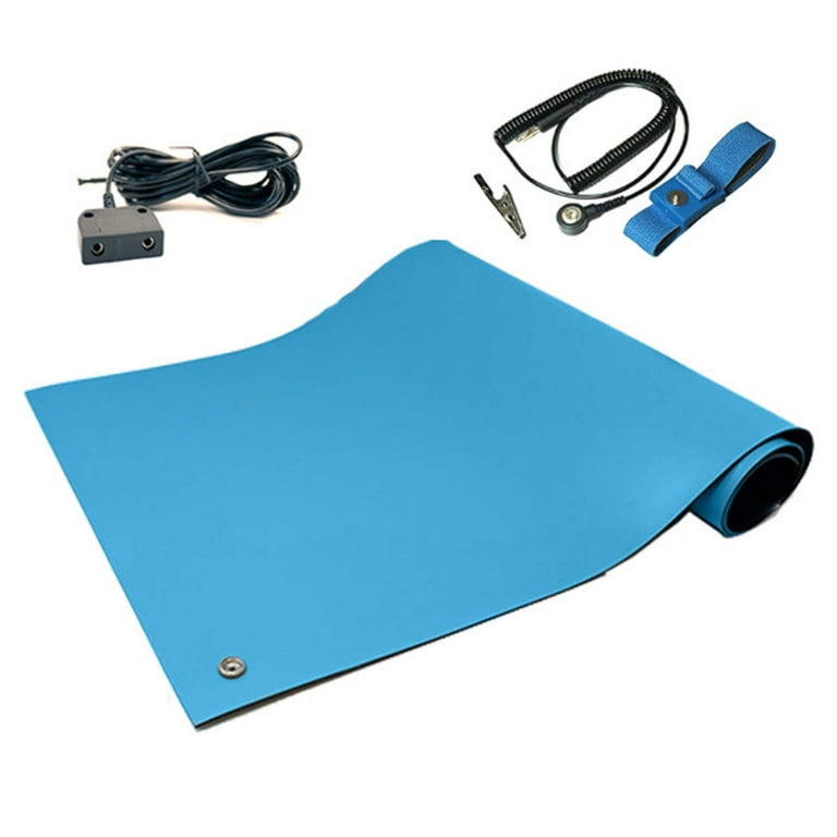 Antistatic Mat Royal Blue ESD Mat Kit - Heat Resistant, 3ft X 5ft, With ...