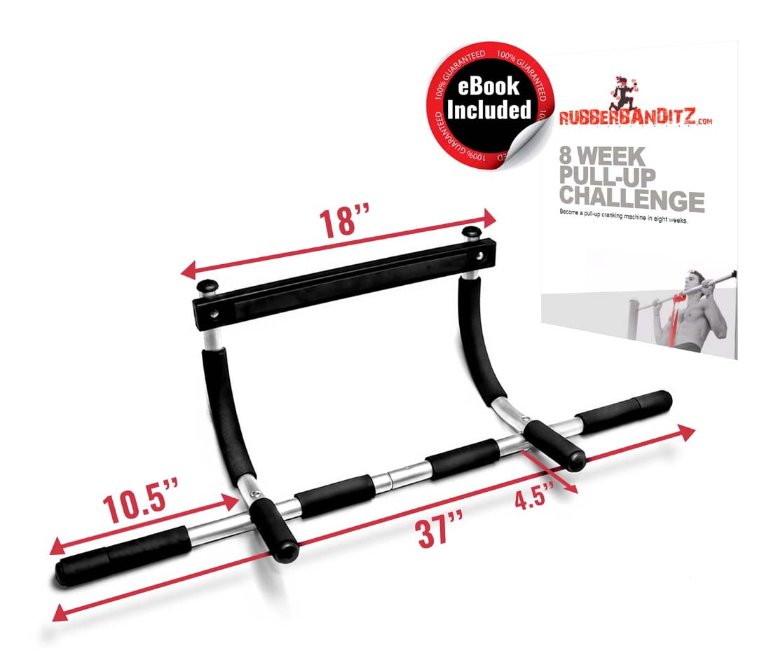 Rubberbanditz Pull Up Bar Workout Bar for Doorway, Portable Door Frame Horizontal Chin-up Bar