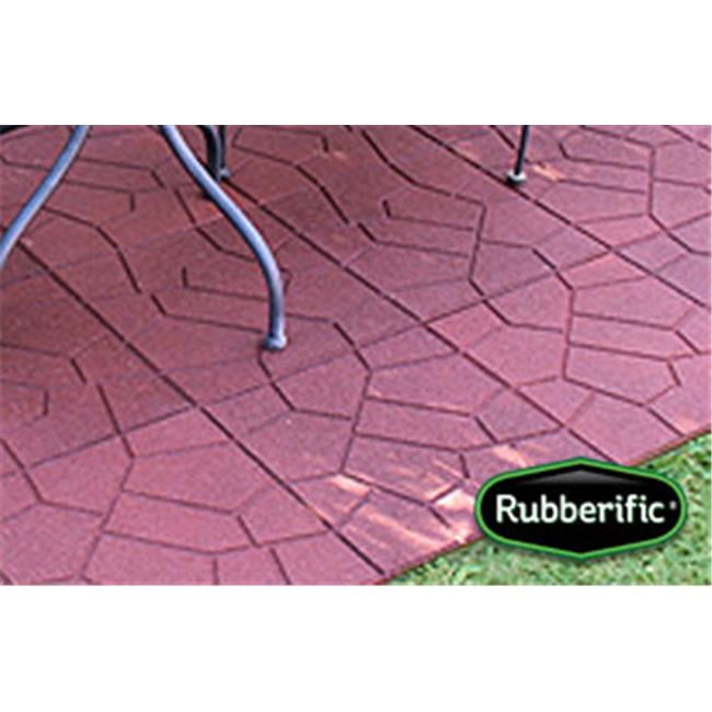 Rubberific 16 in.Brown Dualside Paver 9 Pack