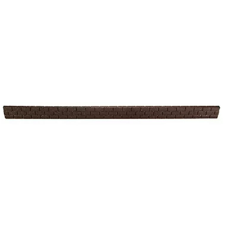 Rubberific 4-ft x 3-in Brown Rubber Landscape Edging Section in