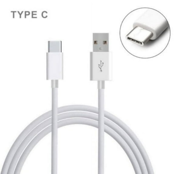 Rubberized 5 ft USB-C Type-C Data Sync Charger Charging Cable for Samsung Galaxy S21 5G,S21 Ultra 5G,S21+ 5G,A32 5G,M02s,A12,M21s,S20 FE 5G,S20 (White)