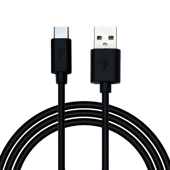 Rubberized 6 ft USB-C Type-C Data Sync Charger Charging Cable Compatible with Samsung Galaxy S10, S8+, S8 Plus, S8, C9 Pro C900F, A7 / A5 / A3 (2017) (Black)