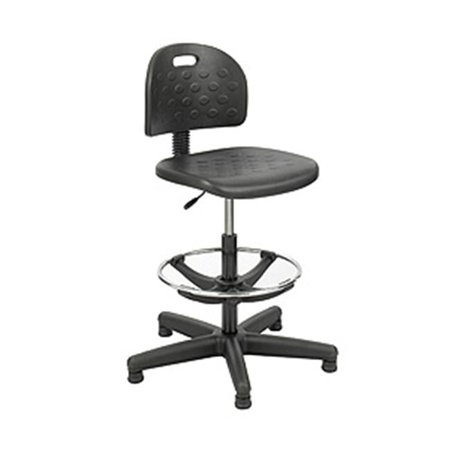 Rubberized Economy Workbench Chair - Black