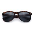 thumbnail image 1 of Rubberized Matte Tortoise Iconic Classic Horn Rim Hipster Sunglasses [Solid Black], 1 of 8