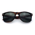 thumbnail image 1 of Rubberized Matte Tortoise Iconic Classic Horn Rim Hipster Sunglasses [Solid Green], 1 of 8