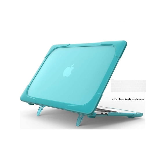 Rubberized Protective Case with Foldable Stand & Keyboard Cover for Apple Macbook Pro 16 inch 2021 2020 2019 Model A2141 with Touch Bar and Touch ID