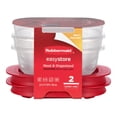 thumbnail image 1 of Rubbermaid 0.77-Cup EasyStore Rectangle Containers, 2 Pack, Food Storage Containers, Food Storage Containers with Lids, Best Used for Leftover Storage and Reheating, 1 of 2