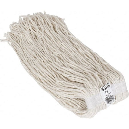 Rubbermaid 1" White Head Band, X-Large Rayon Cut End Mop Head