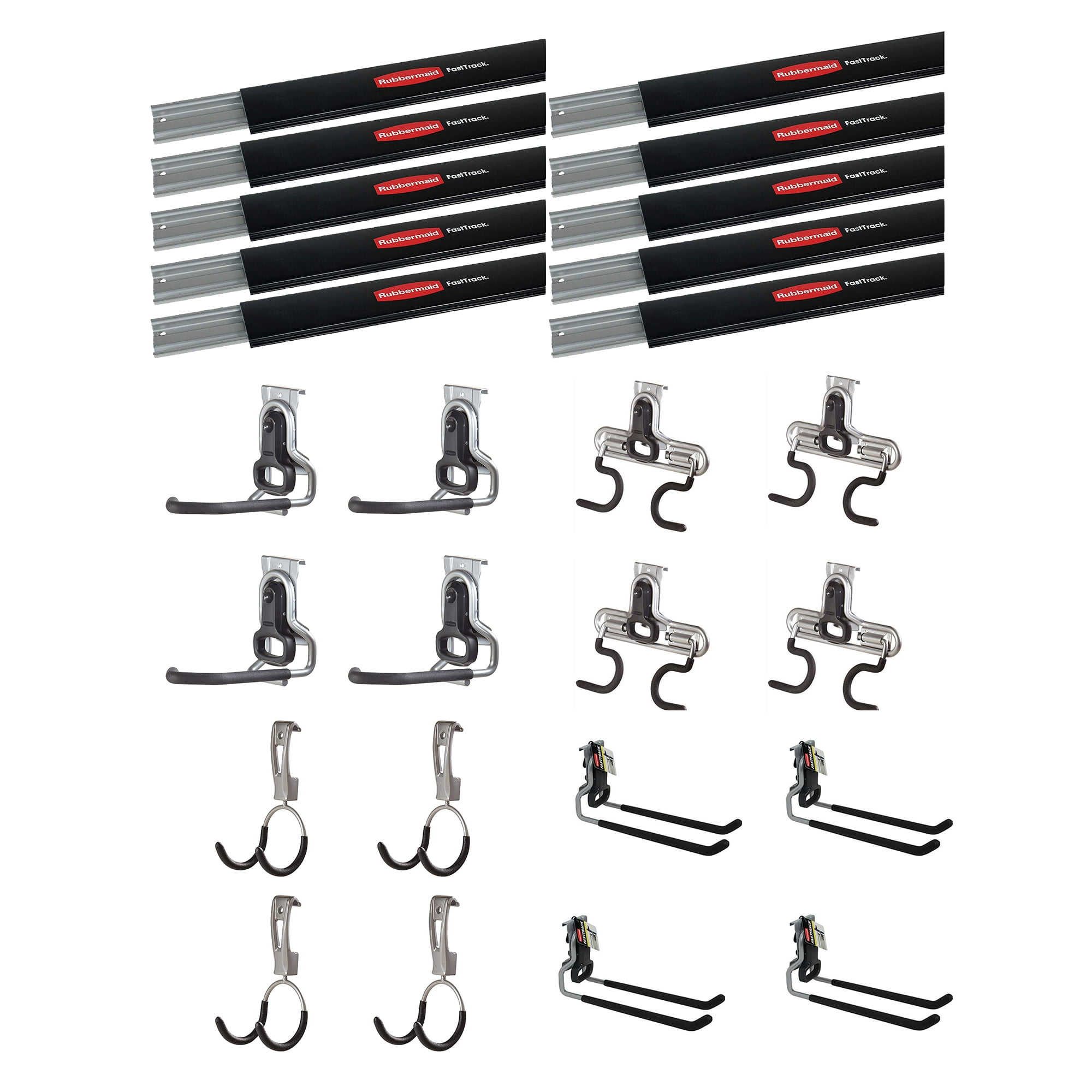 Rubbermaid FastTrack Garage 10-in Silver Steel Multipurpose Hook at