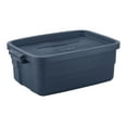 thumbnail image 1 of Rubbermaid 10 Gallon Stackable Storage Container, Dark Indigo (12 Pack), 1 of 8