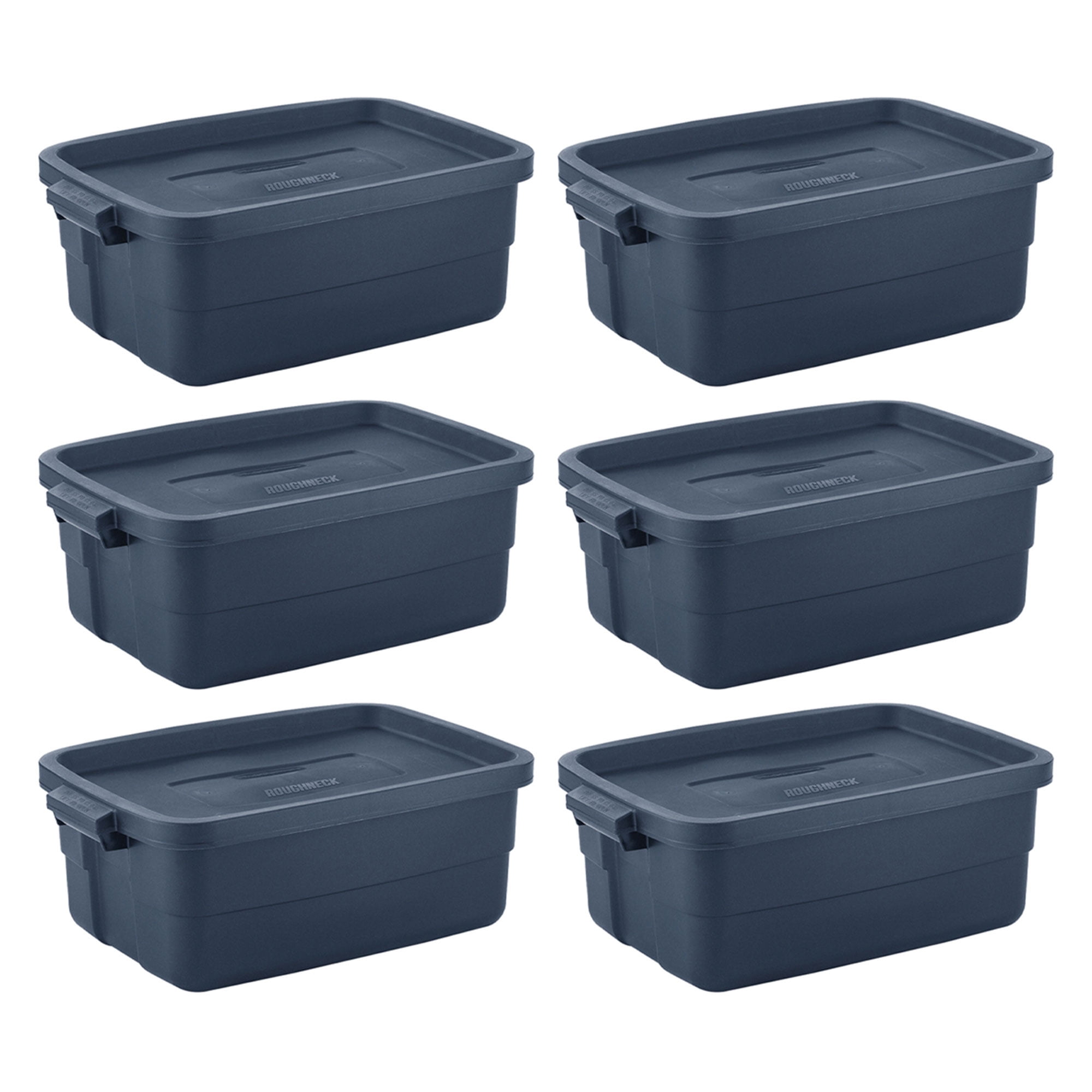 Rubbermaid Roughneck️ Storage Totes 18 Gal Pack of 6 Durable, Reusable, Set  of Plastic Storage Bins 
