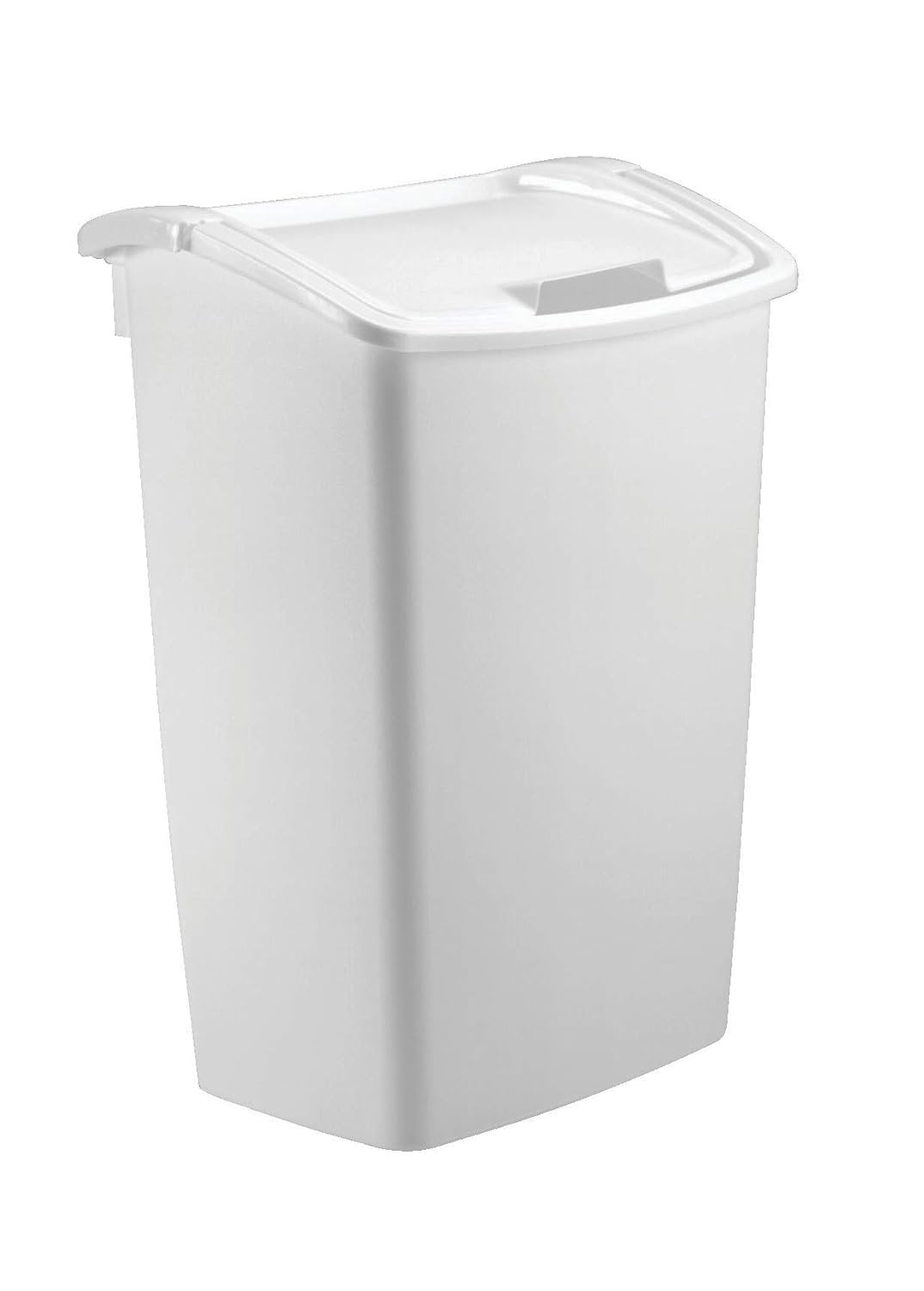 Rubbermaid, 11.25 Gallon, White Dual-Action Swing Lid Trash Can for ...