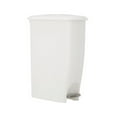 thumbnail image 1 of Rubbermaid 11.25 gal Step-On Slim Fit Plastic Kitchen Trash Can, White, 1 of 9