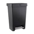 thumbnail image 1 of Rubbermaid  Kitchen Trash Can, 12.4 Gallon, Plastic, Rectangular, Step Lid, Garbage Bin, Charcoal, 1 of 8