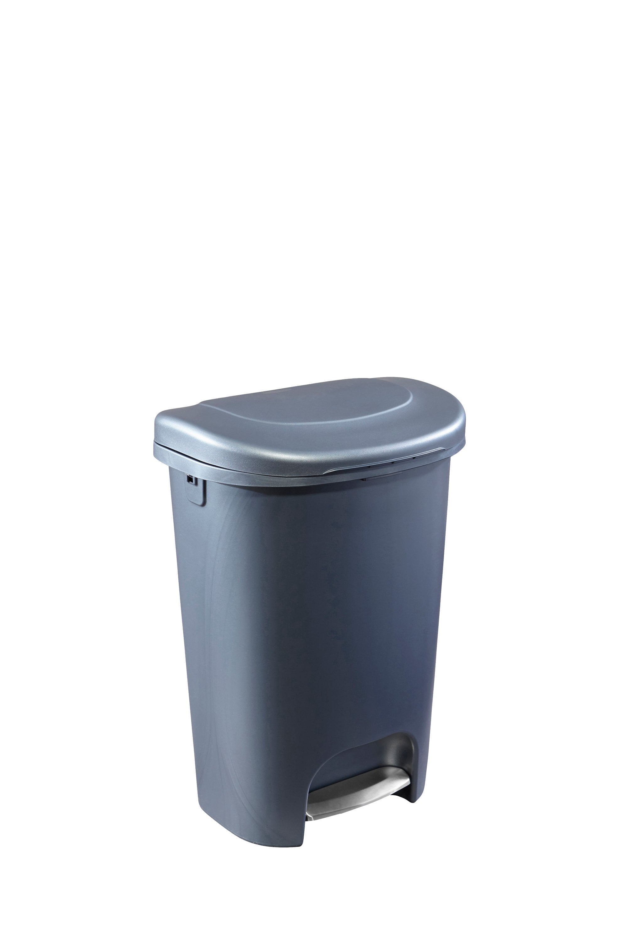 Rubbermaid 13 Gallon Trash Can, Premium Slow Close Kitchen Step On Trash Can,  Gray 