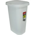 Rubbermaid 13 gal Spring Top Plastic Kitchen Trash Can With Liner Lock