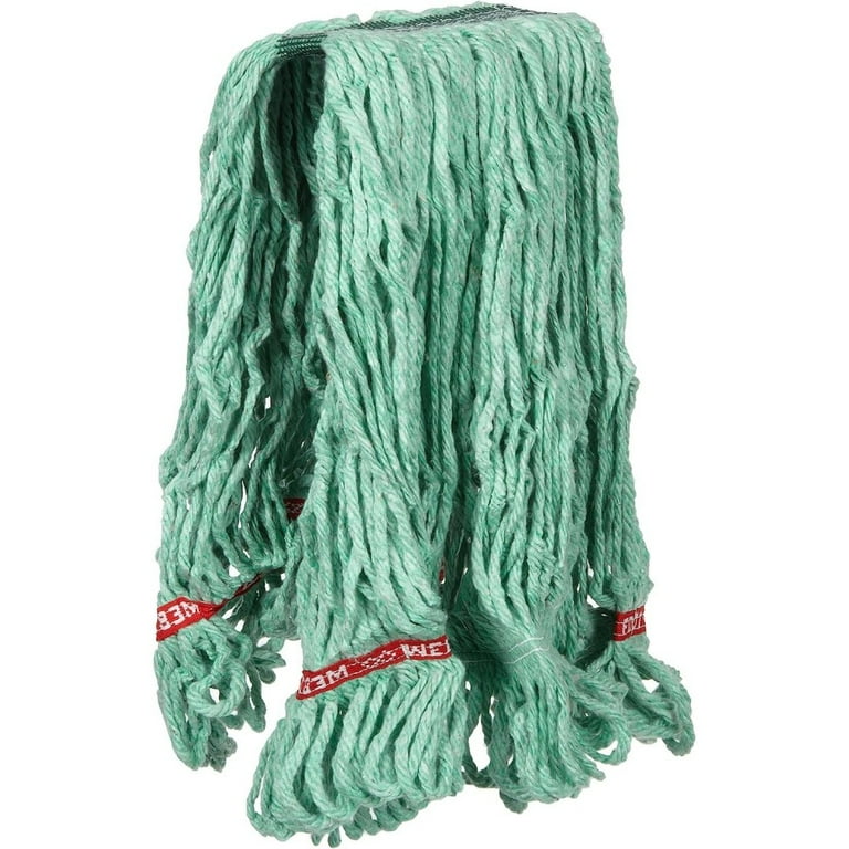 Web Foot String Mop Heads, Microfiber, Green, Medium, 5-in. Green Headband, 6/CT Web Foot String Mop Heads, Microfiber, Green, Medium, 5-in. Green Headband, 6/CT
